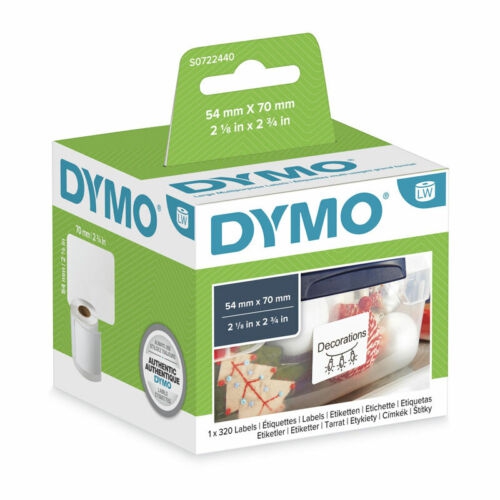 Etiquetas Dymo 54x70mm Rolo 320un.