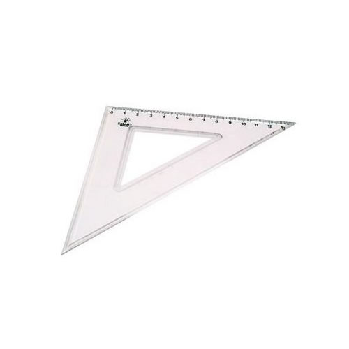 Esquadro Plástico Cristal Smart Office 45º 14cm 