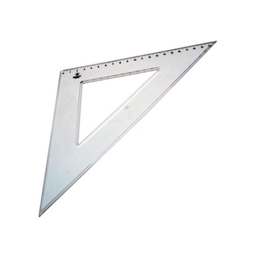Esquadro Plástico Cristal Smart Office 60º 20cm 