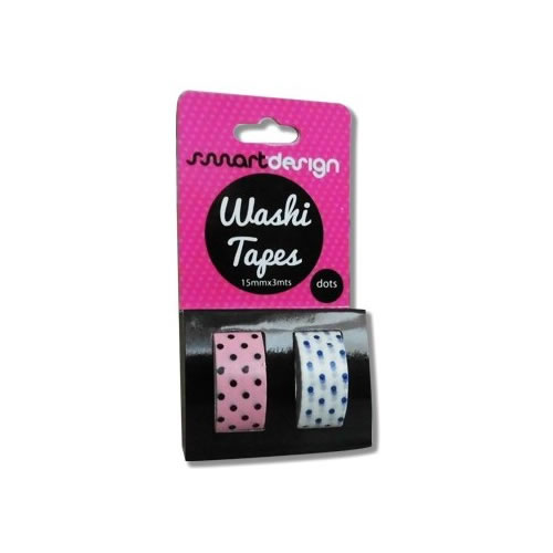 Fita Adesiva Decorativa Washi Tape Bolinhas - 2un