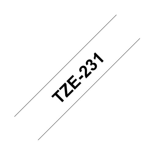 Fita Laminada Orig. Brother 12mmx8mts Branco/Preto